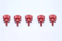 PC用手回しネジ 6#-32　5個セット　レッド