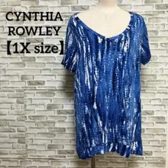 CYNTHIA ROWLEY タイダイ柄 半袖Tシャツ チュニック 1X