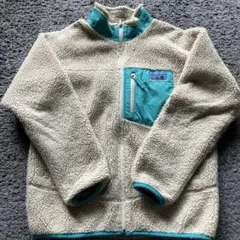 Patagonia レトロx フリースジャケット クリーム/ターコイズ