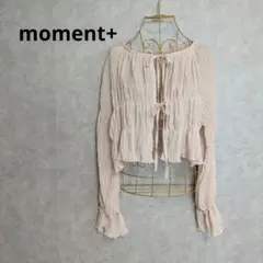 moment+ シフォン ティアードフリル リボン カーディガン Mのサムネイル