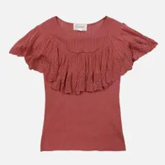 JILL STUART フリルサマーニット ピンクフリーサイズのサムネイル