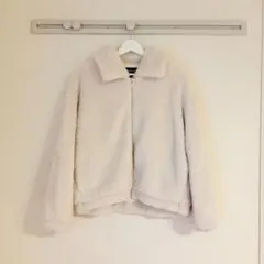 COMME CA ISM ボアジャケット ホワイトレディース S