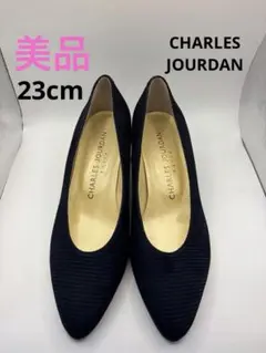 【美品】シャルルジョルダンネイビー リブ 5 1/2約22.5〜23cm日本製のサムネイル
