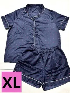 GU ジーユー　ルームウェア　XL サテンパジャマセット　ハート柄