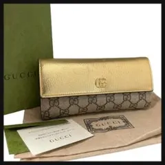 【美品 付属品付き】 GUCCI グッチ 長財布 マーモント GG スプリーム