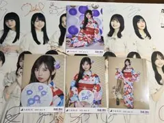 長嶋凛桜　生写真　浴衣　3種コンプ　座りヒキ