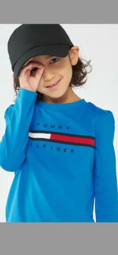 【美品】TOMMY HILFIGER ロゴロングスリーブTシャツ140cm