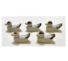 陶器製アヒル型装飾品5個セット