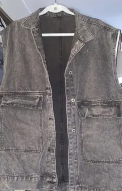 グレー デニム ジャケット（ベスト）