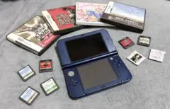 New Nintendo 3DS メタリックブルー 本体+ゲーム7種　動作確認済