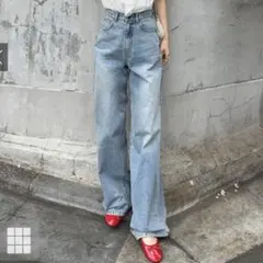 【新品】GRL ストレートワイドデニムパンツ