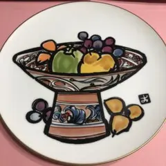 ノリタケ　フルーツ柄　絵皿　壁掛け　ビンテージ　作家もの