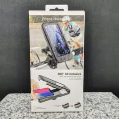 自転車・バイク スマホホルダー 防水 360度回転 内蔵マグネット振動衝撃吸収のサムネイル