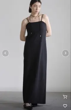 【詩様専用】「サイズ展開あり」ダブルストラップカップ付きリブキャミワンピース