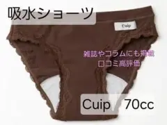 S 定価6600円 吸水ショーツ cuip　70cc キュイップ チーカス　茶