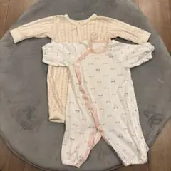 新生児 肌着 60 ロンパース 2枚 女の子