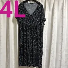 Sweet Fleur しまむら 大きいサイズ 4L シャツワンピース・花柄