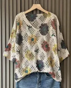 花柄　半袖トップス Lサイズ　SHEINのサムネイル