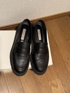 BARCLAY ブラック　レザー ローファー　24.5cm 日本製　厚底