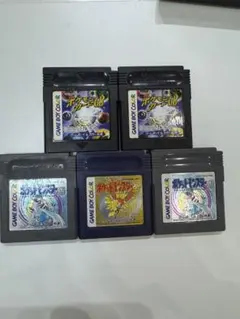 ゲームボーイカラー　ポケモンソフト　5点セット