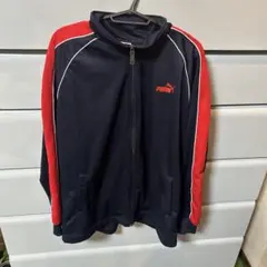 PUMA ジッパージャケット ネイビー/レッド M