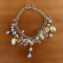 コムサ　ビーズ付きネックレス