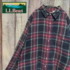 80s LLBean エルエルビーン フランネルシャツ USA製