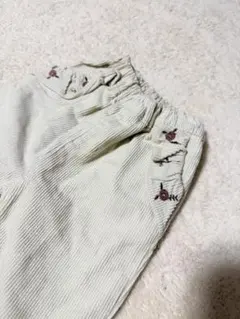 コーデュロイ　パンツ　花柄　80size
