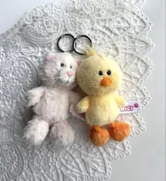 NICI キーホルダー シロネコ ひよこ 2種セット 即日発送♡値下げしました♡のサムネイル