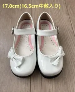 フォーマルシューズ　白　結婚式　発表会女の子　16.5〜17.0 トップバリュー