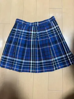 familiar プリーツスカート 120 青系チェック