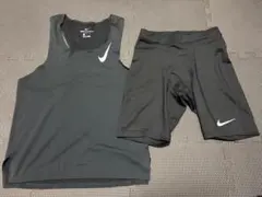 NIKE ナイキ エアロスイフト シングレット 黒 ナイキ タイツ 2点セット