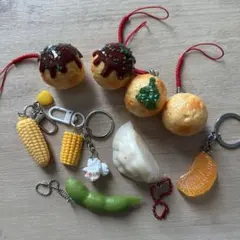 ミニチュア食べ物キーホルダーセット