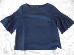 ナチュラルビューティー★紺ブラウス★Ｓ　NATURAL BEAUTY BASIC