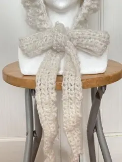【ハンドメイド】かぎ編み　バラクラバ　ボンネット　バラボネット　ニット帽子