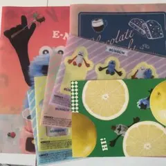 パペットスンスン　セブンイレブン　クリアファイル　ミニノート　ブックマーカー