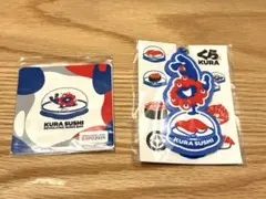 ミャクミャク　くら寿司限定　ラバーキーホルダー&ステッカー　大阪・関西万博