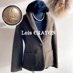 ロイスクレヨン ウール混紡 テーラードジャケット オリーブグリーン 金ボタン M