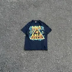 XL 80s スターオブインディアナ Tシャツ 黒 アート ネオン 89年 映画 