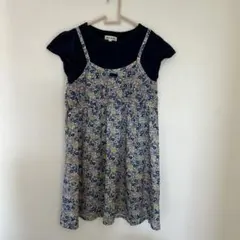 SHOO・LA・RUE 半袖ワンピース ネイビー