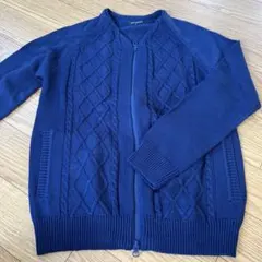 URBAN RESEARCH ネイビー ジップアップカーディガン 38
