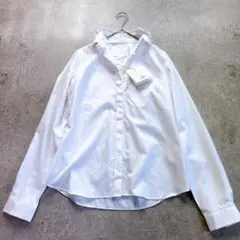 美品 ハウント HAUNT SILKY LOOSE SHIRT 白 シャツ 長袖 - メルカリ