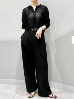 gu ジーユー　メッシュポロカーディガン(長袖) Mサイズ