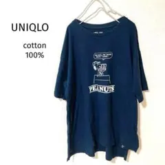 ユニクロ スヌーピー PEANUTS 半袖Tシャツ　綿　XL　大きいサイズ