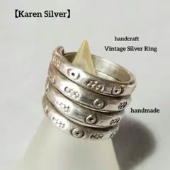KarenSilver】ハンドメイド ヴィンテージシルバー トライバルリング