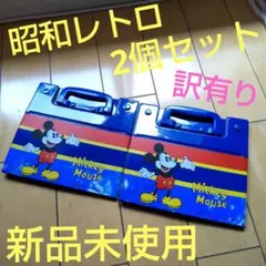 昭和レトロ ❤︎ミッキーマウス❤︎ カーカセットフォルダー 未使用・未開封 レア 昭和レトロ ミッキーマウス カセットケース 青色 新品未使用