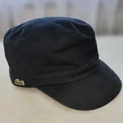 LACOSTE ワークキャップ ブラック