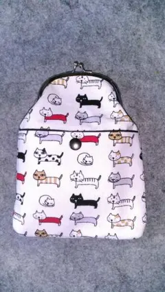 がま口　猫柄　小物入れ　新品未使用