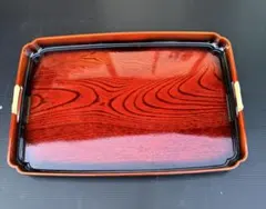 A3979 木製　トレイ　長手盆　大型　木目