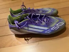  F50 サッカースパイク AG 紫/ライム　新品ソール付き adidas F50 サッカースパイク AG 紫/ライム 新品ソール付き | Mercari